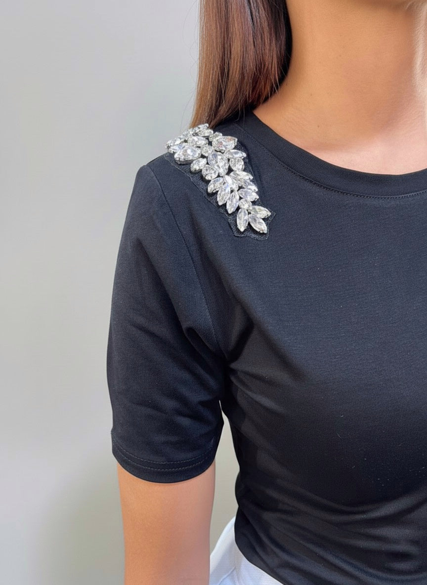 Camiseta Detalhe Pedraria