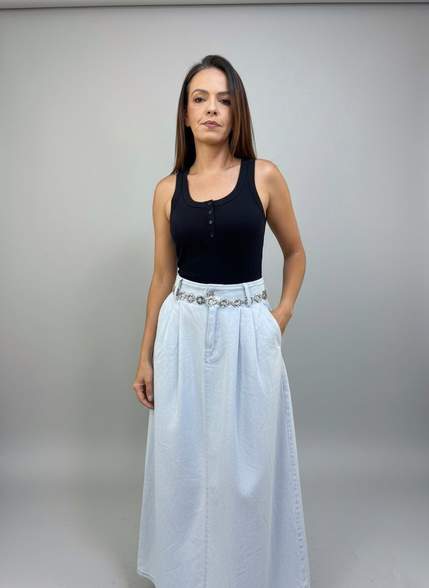 Blusa Canelada em Viscomalha