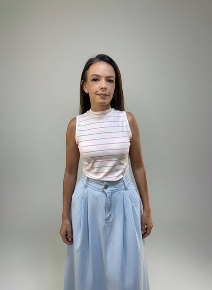 Regata Listrada Com Gola