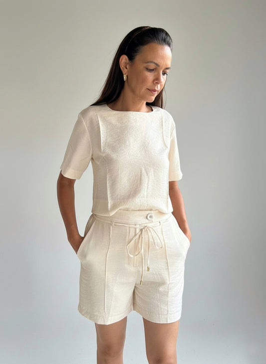 Blusa Giane Manga Curta