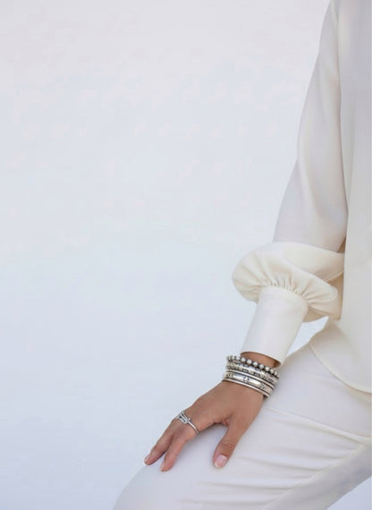 Camisa  Manga Bufante em Viscolinho