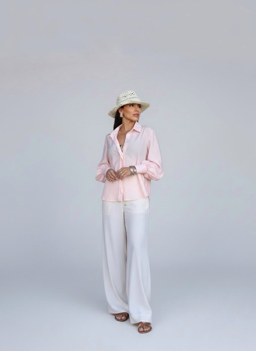 Camisa  Manga Bufante em Viscolinho