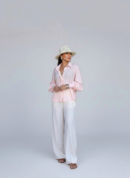 Camisa  Manga Bufante em Viscolinho