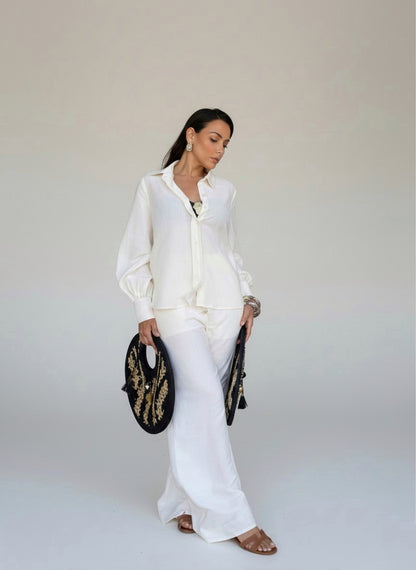 Camisa  Manga Bufante em Viscolinho