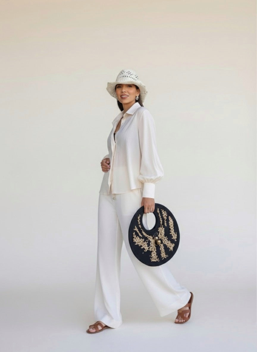 Camisa  Manga Bufante em Viscolinho