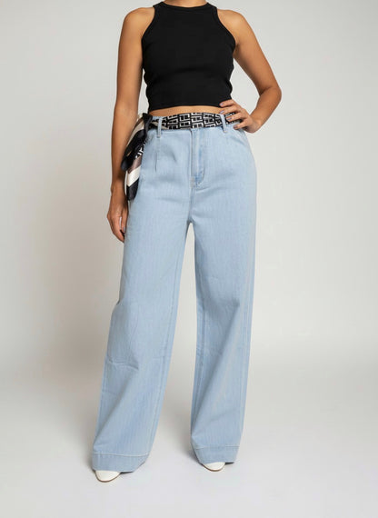 Calça Pantalona Jeans