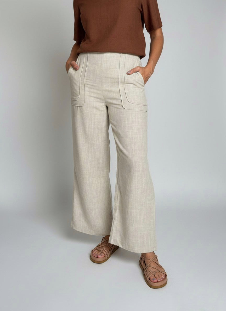 Calça Pantacourt Linho