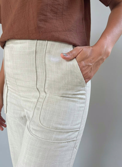 Calça Pantacourt Linho